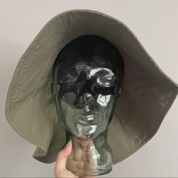 Vintage Pleasant Pheasant Khaki Green Rounded Bucket Gardening Sun Hat O/S 🇨🇦 - Picture 2 of 7